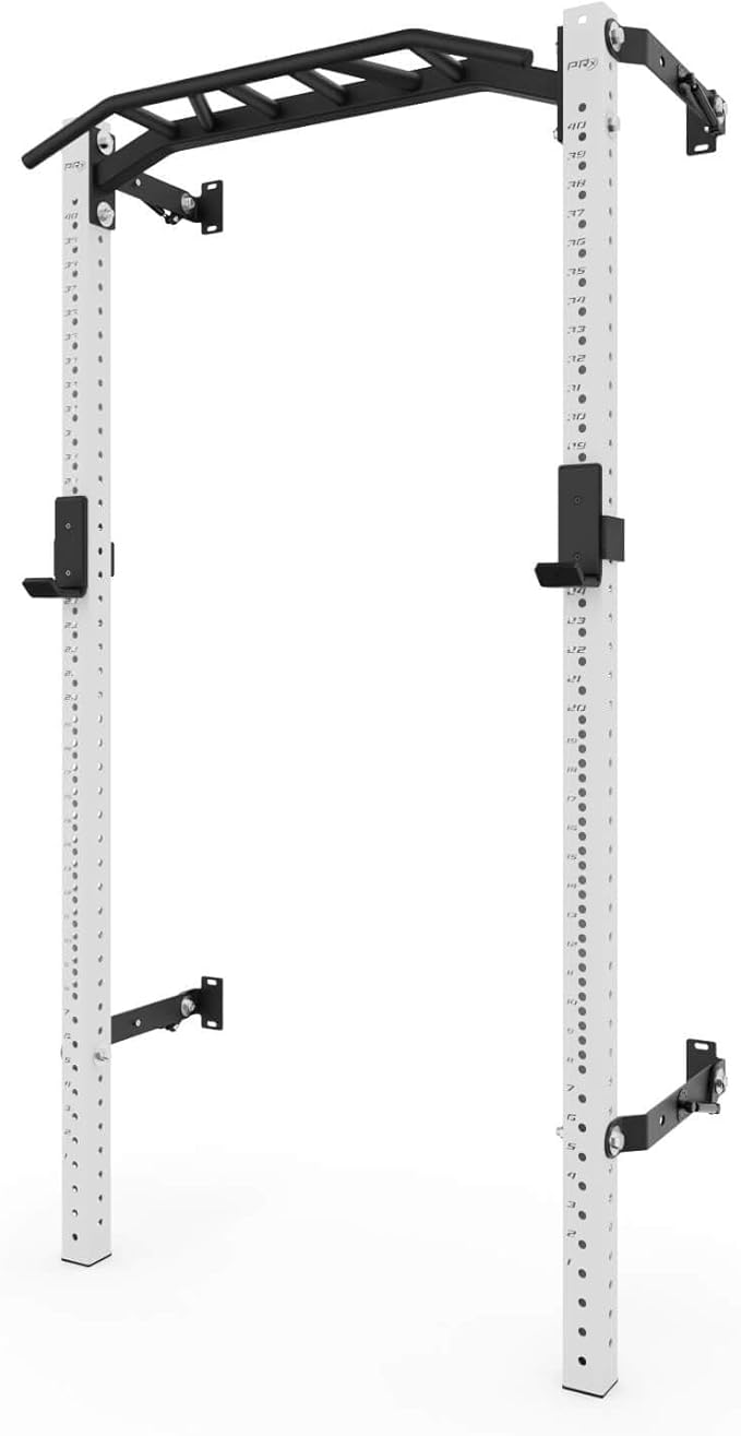 PRx Performance Profile® PRO Squat Rack 3x3 with Kipping or Multi-Grip Pull Up Bar, 89" or 95" Uprights As Seen On Shark Tank Wall Mounted Home Garage Gym Exercise System