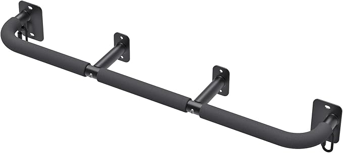 SELEWARE Heavy Duty Wall Mount Pull Up Bar, Joist Mount Chin Up Bar for Doorway, Sturdy Steel Construction, w/Resistance Band Hooks, Fits 32"/36" Wall Studs for Home Gym Strength Training
