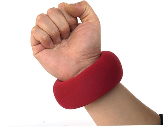 Kisangel 1pc Adjustable Weight-bearing Sandbags Wrist Guard Soft Breathable Sports Fitness Wristband for Women for Running and Workout Comfortable Red Wrist Support Band