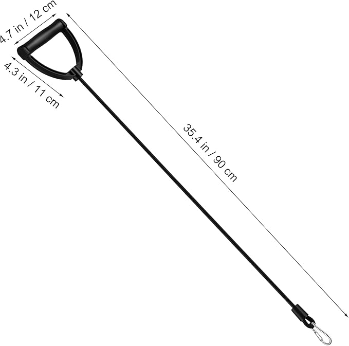 IMIKEYA Resistance Bands: 1 Pair Stepper Resistance Band Fitness Exercise Bands with Handles Fitness Bands Pull Ropes Exercising Bands Resistance Bands for Workout Strength Training at Home, Black