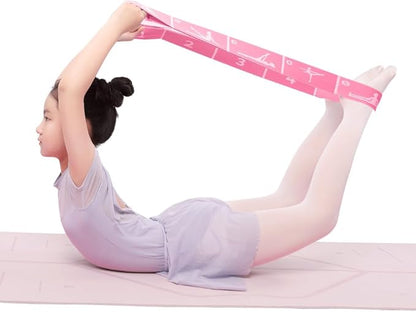 2-Pack Adjustable Kids Dance Stretch Bands - 8-Loop Elastic Bands for Ballet, Latin, Yoga, Gymnastics & Stretching - Flexible, Multi-Section Design for Dance Training & Flexibility