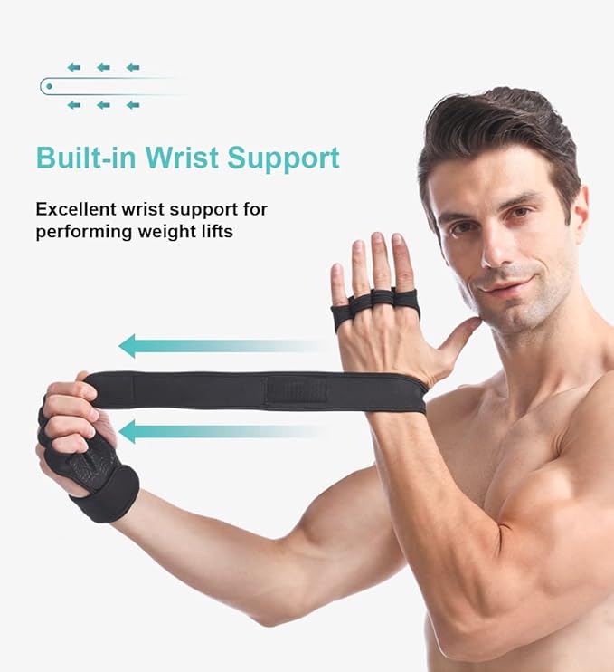 Workout Gloves for Men Workout Gloves Women, Wrist Wraps Wrist Straps for Weightlifting, Versa Grips Lifting Wrist Wraps Weight Lifting Gloves Gym Gloves for Men & Women