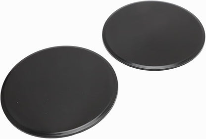 Core Sliders for Full Body Workout, Dual Sided Discs, Compact 7 Inch Round Black - Portable Design, Multi Surface Use, Ideal for Home and Gym Exercise