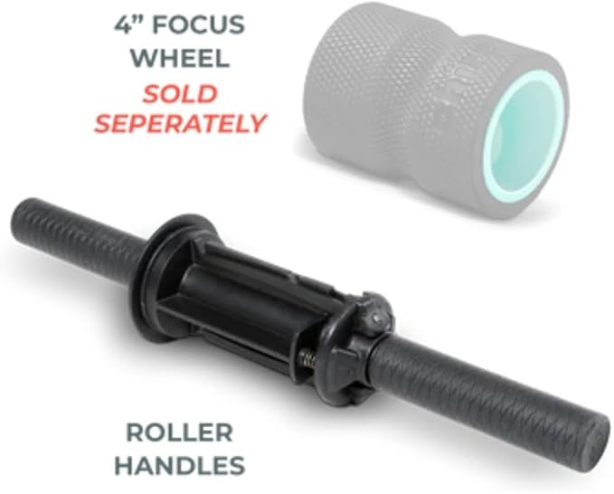 Chirp Focus Muscle Roller Handle, Muscle Roller Handle for Deeper Massage, Deep Tissue Rolling Massager for Neck, Shoulder, & Back Pain, Compatible with the 4-Inch Focus Wheel - 15.5" (39cm)