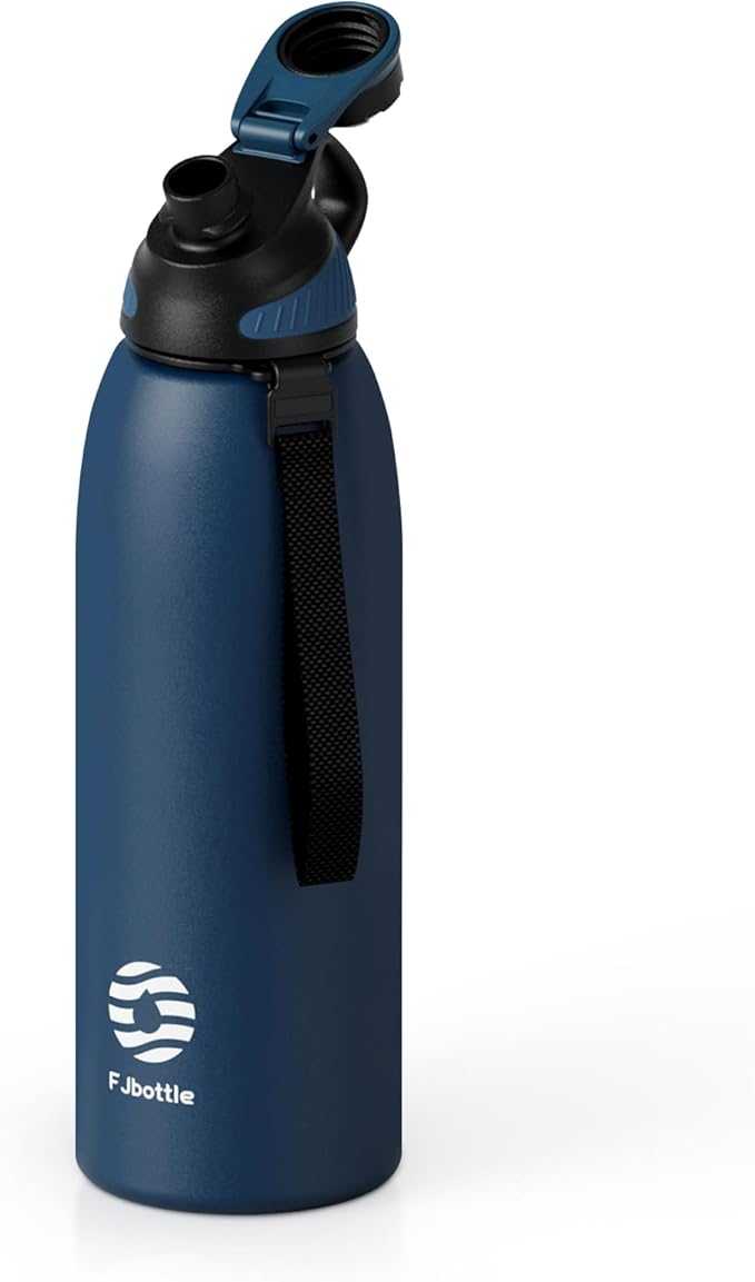 Fjbottle Insulated Stainless Steel Water Bottle, 50 Oz Leakproof Water Bottles, Ice Reusable Tumbler, Double Wall Vacuum Jug, Lightweight Durable for Traveling & Sports, Workout, 50oz