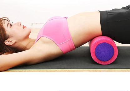 Luxshiny Yoga Roller Foam Massage Stick Epe Solid Balance Fitness Roller Pink 30x15cm for Muscle Pilates Exercise Yoga Accessories