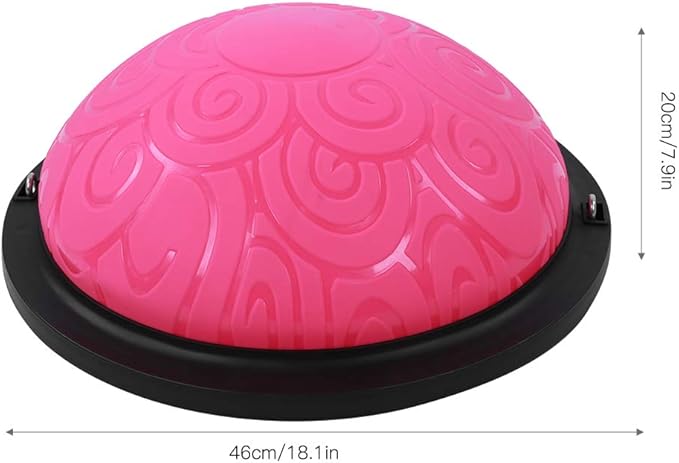 Generic Thicken Explosionproof Balancing Half Ball, Rubber Yoga Exercise Ball, Multifunctional Fitness Trainer with Antislip Feet & Core Strength Enhancement, Ideal for Yoga, Pilates &
