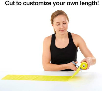 Resistance Band for Working Out | Super Exercise Bands 8,16,24 Yard Bulk Rolls |10 Strengths in Light Medium and Heavy Resistance Bands | Latex Free Workout Bands Including App and e-Book