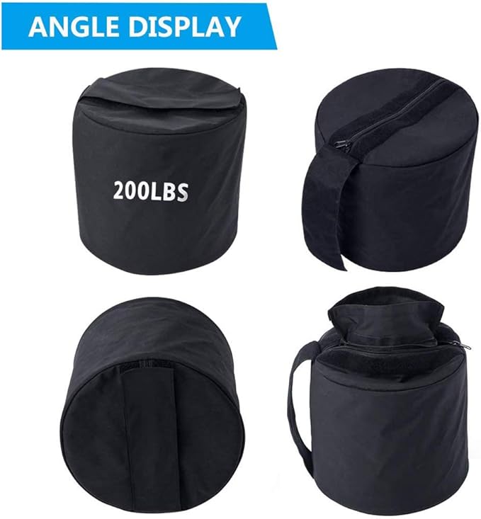 Training Sandbag Adjustable Heavy Duty Workout Sandbags Fitness Sandbags for Lifting Exercise Bodybuilding 200LBS Black