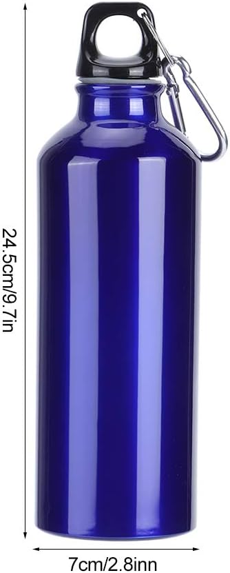 Milltrip Sports Water Bottle, 500ml 750ml Aluminum Blue Water Bottle for Outdoor Gym Fitness Cycling Hiking Climbing Traveling(750ml)