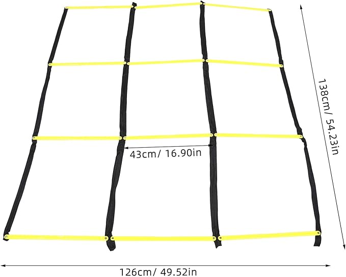 Toyvian Agility Ladder Training Equipment Lightweight Foldable Speed Ladder with Soft Rungs for Footwork Drills and Workout Conditioning
