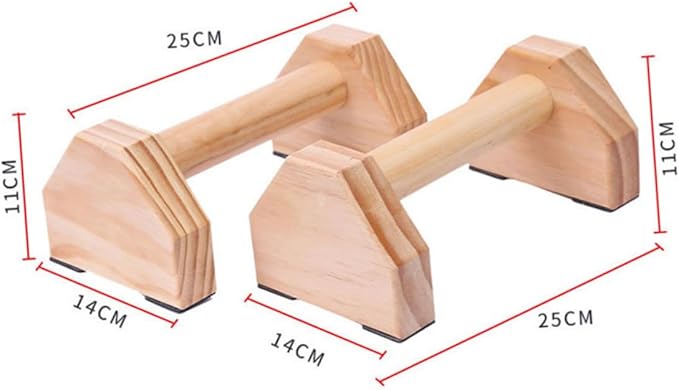 Solid Wood Push-Up Frame and Handstand Bars for Muscle Training, 1 Pair Fitness Equipment Push-Up Bracket Set for Home Calisthenics and Strength Workouts