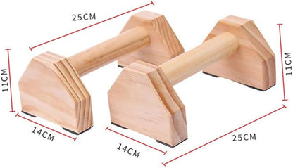 Solid Wood Push-Up Frame and Handstand Bars for Muscle Training, 1 Pair Fitness Equipment Push-Up Bracket Set for Home Calisthenics and Strength Workouts