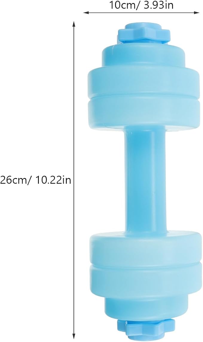 Zerodeko Dumbbell Design Exercise Water Bottle Large Capacity Workout Bottle Portable Blue Fitness Water Holder for Outdoor Running and Gym Use
