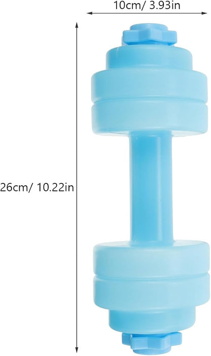 Zerodeko Dumbbell Design Exercise Water Bottle Large Capacity Workout Bottle Portable Blue Fitness Water Holder for Outdoor Running and Gym Use