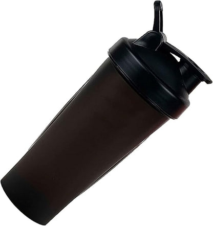 ZJchao Protein Shaker Bottle, 20oz Protein Shaker Water with Loop Balls Leak Proof for Pre Workout Outdoor Sports Gym Fitness (Pink) (Black)
