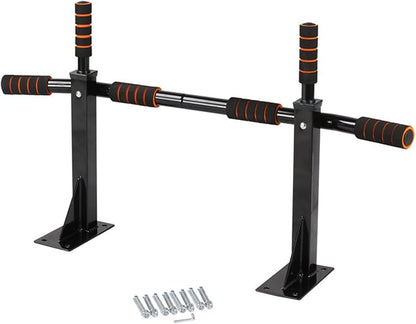 Wall Pull Up Bar, Sturdy Dip Rack Workout Equipment, Heavy Duty Wall Mounted Chin Up Station for Strength Training Home Gym Indoor Fitness Bodyweight Exercise Muscle Building for Men and Women