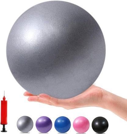 Mini Yoga Balls 6 Inch Exercise Pilates Therapy Balance Micropore Ball Barre Equipment for Home Stability Training Physical Core Training with Pump