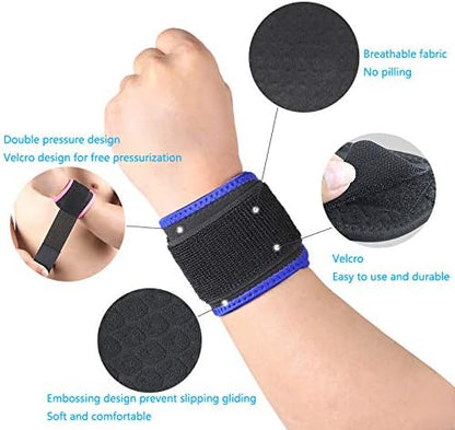 Wrist Brace, Compression Wrist Strap Support Wrist for Men & Women, Youth & Elderly, Boys& Girls, One Size Adjustable, Sports Wristband 1 PCS (Blue)
