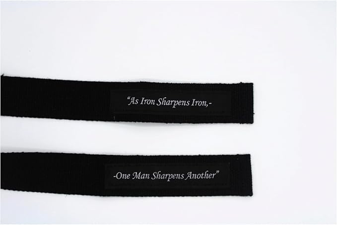 Powerlifting Christian Wrist Straps, Soft Cotton Blend Lifting Straps for Weightlifting, Gym Wrist Support for Deadlifts, Rows, and Pulling Exercises (Pair)
