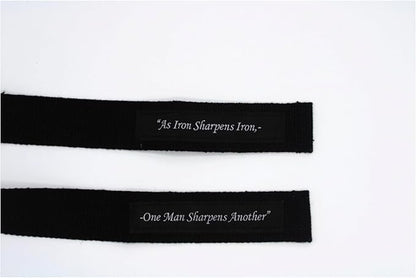 Powerlifting Christian Wrist Straps, Soft Cotton Blend Lifting Straps for Weightlifting, Gym Wrist Support for Deadlifts, Rows, and Pulling Exercises (Pair)