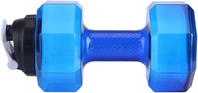Sports Water Bottle 2.2L, Large Capacity Dumbbell Shaped Training Water Bottle Fitness Gym Training Cup, Flip Top Leak Proof lid, 5 Colors