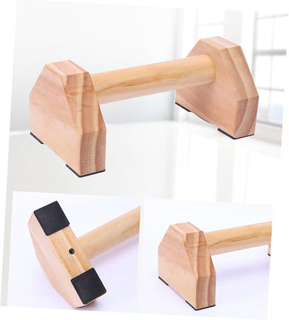 Solid Wood Push-up Bars for Fitness Workout Anti-slip Handstand Parallettes Calisthenics Equipment for Home Gym Strength Training