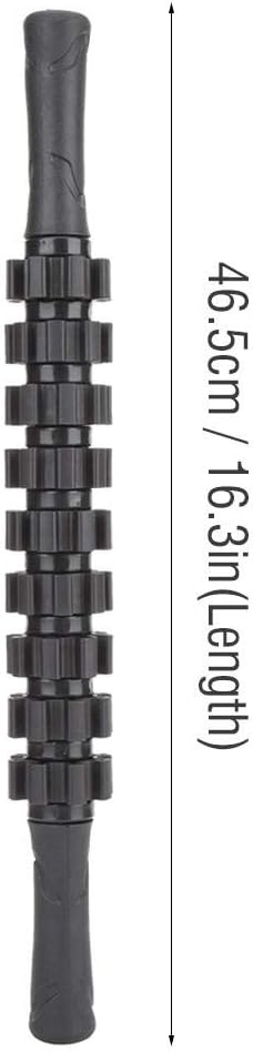 KEENSO 9 Gear Sports Massage Roller Stick Yoga Fitness Muscle Relax,Workout Exercise Equipment,Black,Comfortable to Grip