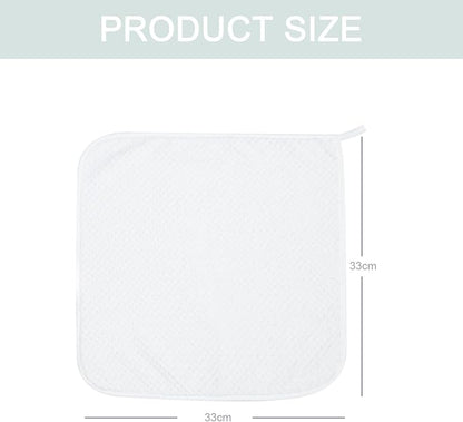Washcloth Set for Bathroom - Quick Drying - Ultra Soft Microfiber Absorbent Towel for Bath Fitness, Gym, Shower, Hotel, and Spa - 13x13 Inch | Set of 6, White