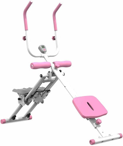 Stair Stepper and Ab Machine 2-in-1 Folding Vertical Climber Exercise Machine & Ab Workout Equipment Quickly Switch, Home Gym Equipment for Full Body Cardio Workout, 300LBS Capacity