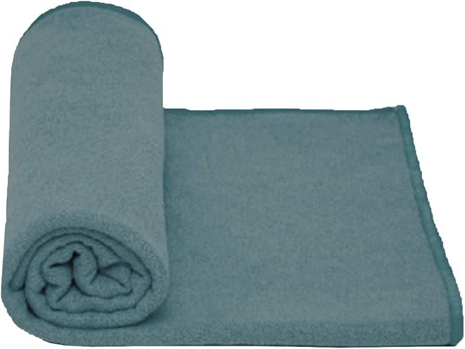 Private Island Hot Yoga Beach Mat Towel Non Slip Recycling Microfiber Quick Dry Compact Sand Water Sports Gym Picnic Blanket Outdoor Camping 24”x68” (Green, Large)