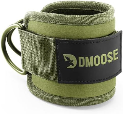 DMoose Fitness Ankle Strap for Cable Machine - One Size Fit with Premium Padding Cuffs, Ankle Bands for Working Out, Booty Workouts, Leg Extension, Hip Abductors, Kickbacks & Lower Body Exercises