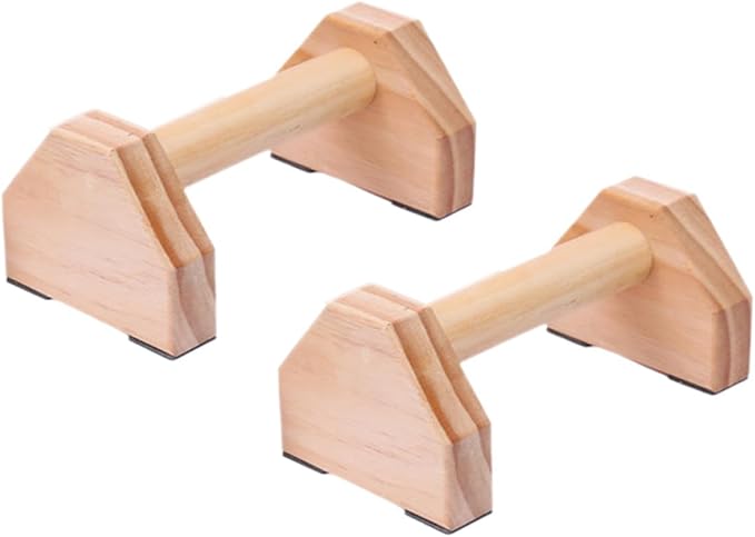 VOSAREA Push-up Stands Pair Pine Wood 30cm Exercise Push-up Bars Home Fitness Equipment Arm Strength Training Tools for Bodybuilding and Calisthenics