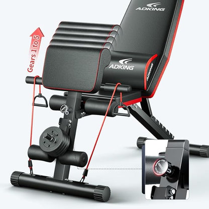 13-in-1 Multifunctional Dumbbell Bench Press & Sit-Up Chair – Adjustable Folding Home Gym Equipment for Strength Training, Core Workouts, Dumbbell Lifts & Full-Body Exercise – Compact & Heavy-Duty Design