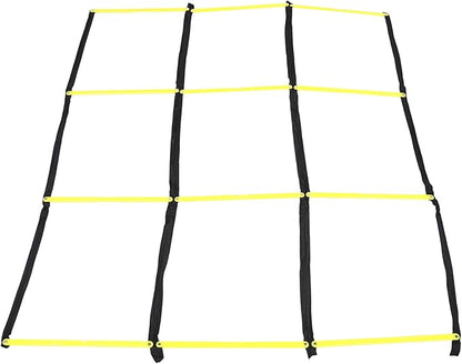 Foldable Nine-Square Football Agility Ladder with Soft Rungs, Athletic Speed Training Tool for Soccer Footwork Drills and Fitness Workouts