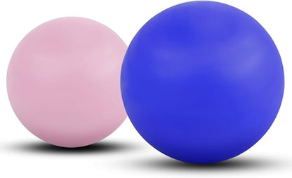 WOVTE Massage Lacrosse Ball for Sore Muscles, Shoulders, Neck, Back, Foot, Body, Deep Tissue, Trigger Point, Muscle Knots, Yoga and Myofascial Release (Blue) (Royal Blue Pink)