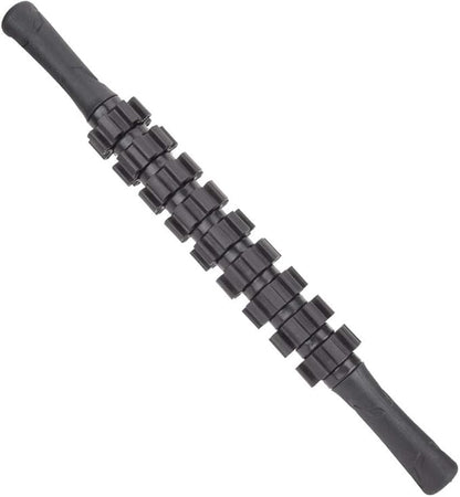 KEENSO 9 Gear Sports Massage Roller Stick Yoga Fitness Muscle Relax,Workout Exercise Equipment,Black,Comfortable to Grip