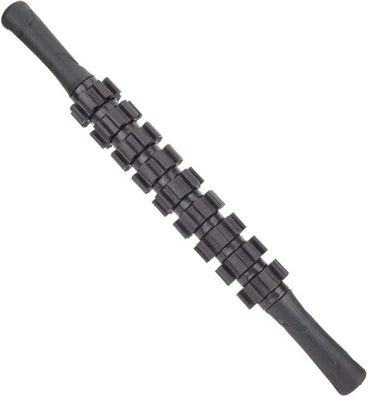 KEENSO 9 Gear Sports Massage Roller Stick Yoga Fitness Muscle Relax,Workout Exercise Equipment,Black,Comfortable to Grip
