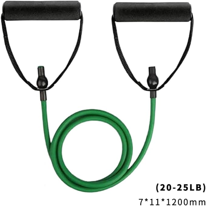 Resistance Bands with Handles, Single Resistance Ban-ds with Handles for Working Out Women and Men, Elastic Bands Workout Ban-ds for Strength Training Muscle Fitness, Pilates
