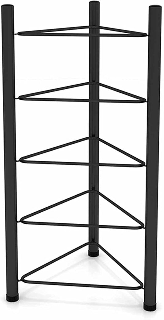 Indoor Balls Display Stand Floor 5-Tiers Half Balance Ball Trainer Holder Rack, Sturdy Iron Yoga Half Ball Storage Stand for Home Fitness Strength Exercise Workout Gym, No Ball