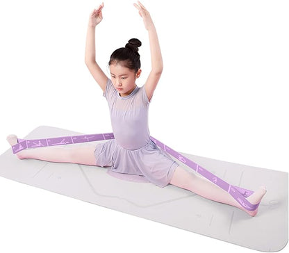 Adjustable Stretch Strap for Kids, 8-Loop Elastic Resistance Band for Children Gymnastics, Ballet Dance, Yoga, Stuff，Pilates & Flexibility Training, Home Exercise Equipment for Girls