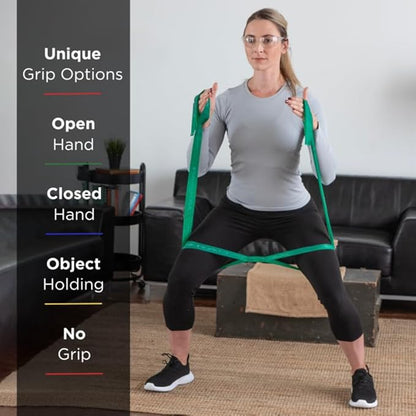 THERABAND CLX Resistance Band with Loops, Fitness Band for Home Exercise and Full Body Workouts, Portable Gym Equipment