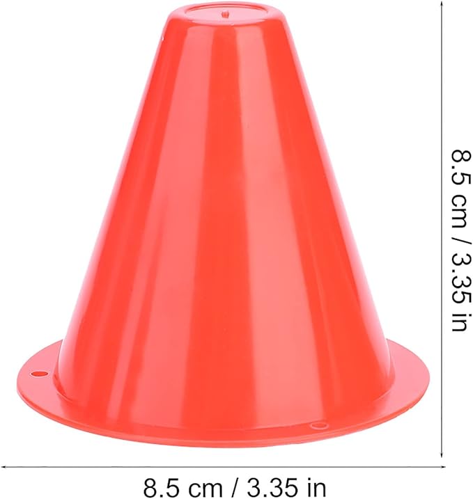 10-Pack Football Training Cones, Bracket Accessories, Obstacle Marking Set