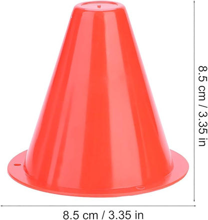 10-Pack Football Training Cones, Bracket Accessories, Obstacle Marking Set