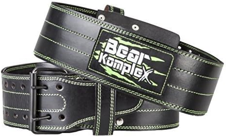 Bear KompleX Genuine Leather Adjustable Weightlifting Belt, Protection and Support for Back and Core During Training, Olympic Athletes, and Powerlifting, 5 Millimeters Thick, Men and Women