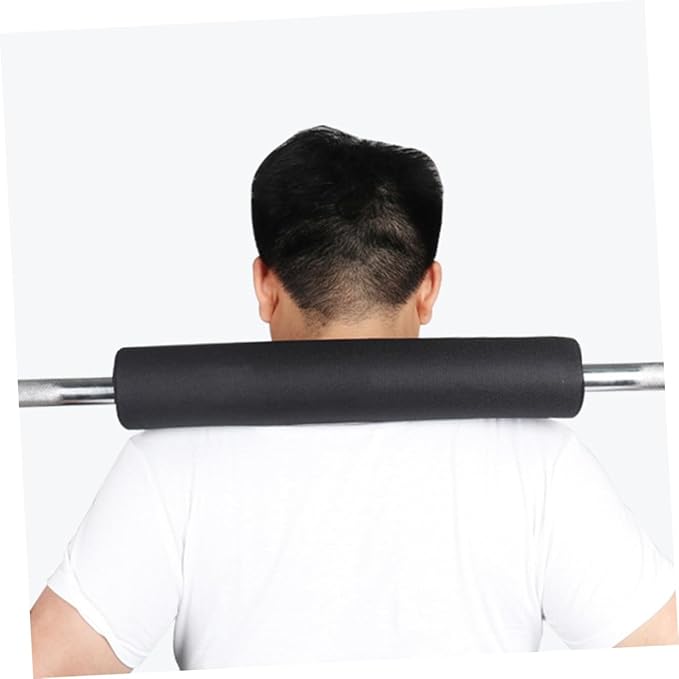 YARNOW Barbell Cushion Exercise Belt Squat Rack para Weights Collar Straps Traction Rope Belts Barbell Neck Pad