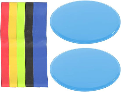 Fitness Sliding Disc, Wireless Core Slider Workout Equipment, Low Impact ABS Sliders for Home Gym and Floor Exercises with Pull Straps for Beginners and Advanced Users