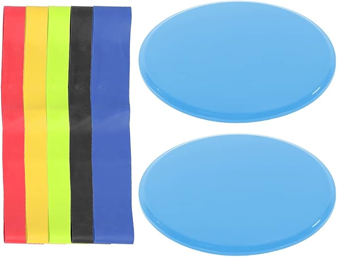 Fitness Sliding Discs ABS Material, 2 Pack, Effective Core Training Equipment for Home Gym Aerobics and Calisthenics in Pink, Black, Red, Blue, Green, Orange