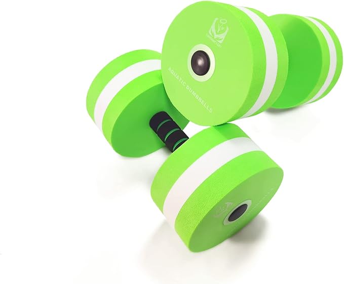 davidamy's gift Upgrade Water Aerobic Exercise Foam Dumbbells Pool Resistance 1 Pair, Water Fitness Exercises Equipment for Weight Loss