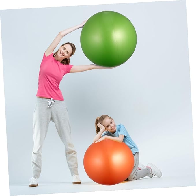 STOBAZA 2pcs Anti-Burst Yoga Ball Mini Balancing Exercise Ball PVC Pilates Stability Trainer Thickened Frosted Fitness for Gym Workout and Core Training